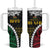 Halo Vanuatu Pride Tumbler With Handle Vanuatuan Sand Drawing Pattern