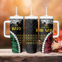 Halo Vanuatu Pride Tumbler With Handle Vanuatuan Sand Drawing Pattern
