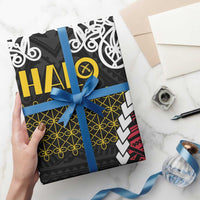 Halo Vanuatu Pride Wrapping Paper Vanuatuan Sand Drawing Pattern - Polynesian Pride