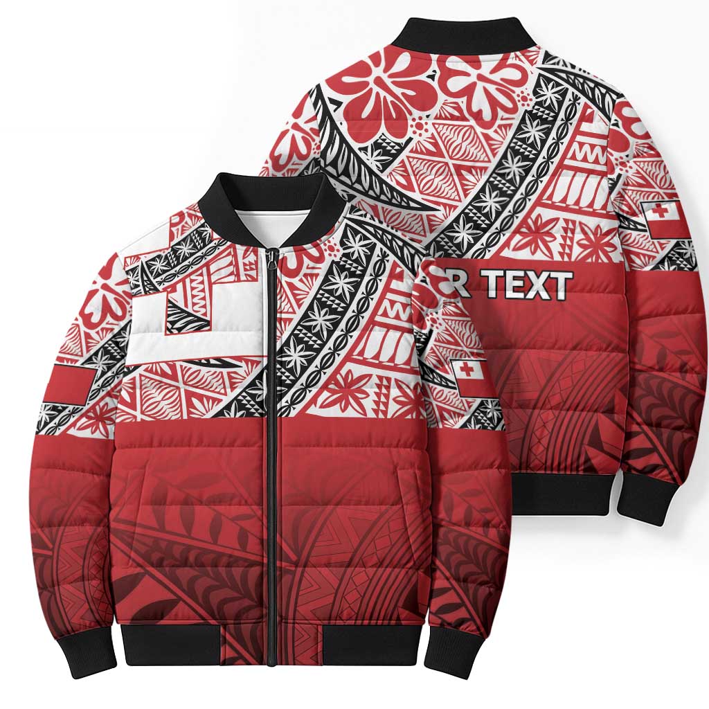 Malo e lelei Tonga Bomber Puffer Jacket Ngatu Tokelau Feletoa Fata Traditional Polynesian Pattern - Polynesian Pride