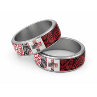 Malo e lelei Tonga Classic Ring Ngatu Tokelau Feletoa Fata Traditional Polynesian Pattern - Polynesian Pride