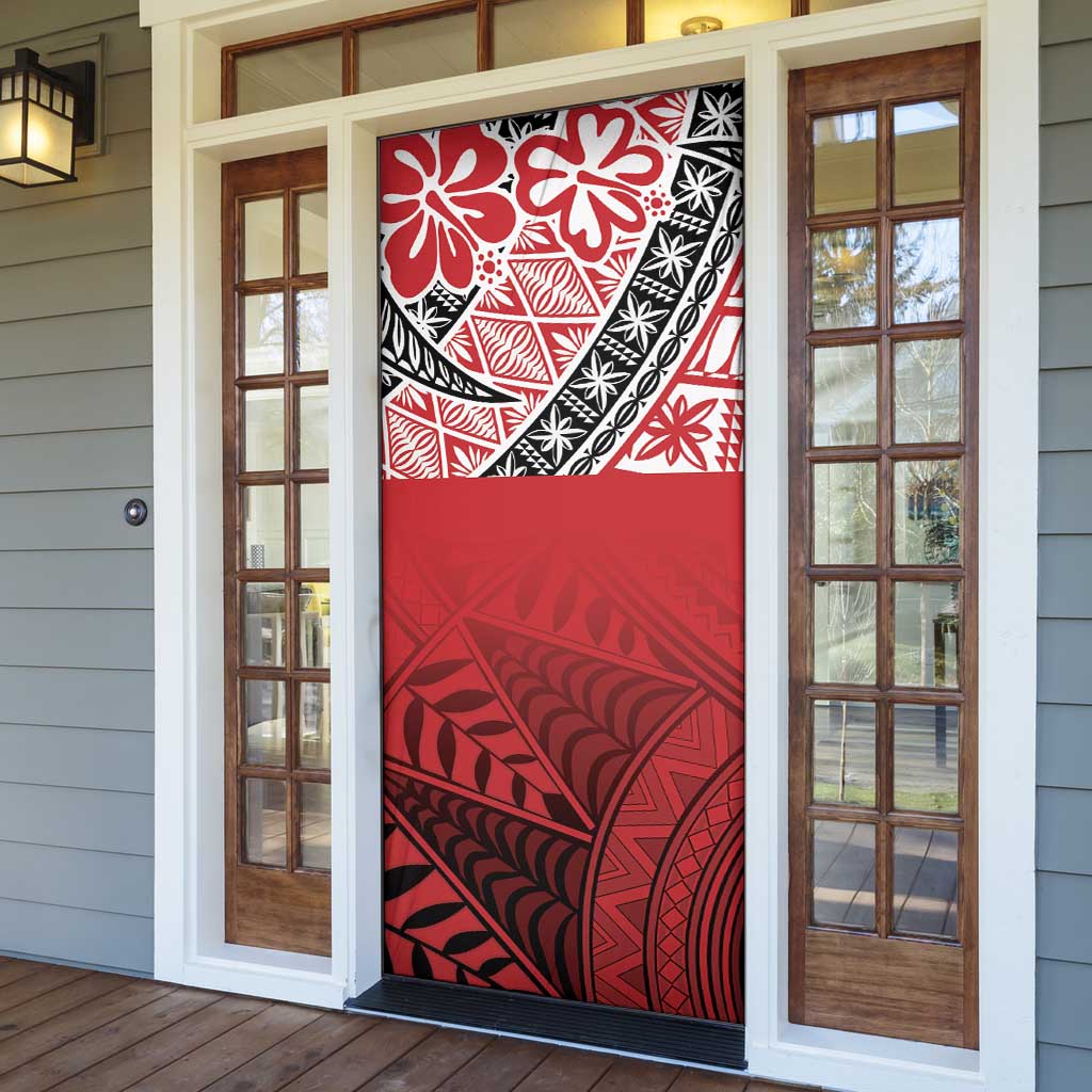 Malo e lelei Tonga Door Cover Ngatu Tokelau Feletoa Fata Traditional Polynesian Pattern - Polynesian Pride