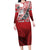 Malo e lelei Tonga Family Matching Long Sleeve Bodycon Dress and Hawaiian Shirt Ngatu Tokelau Feletoa Fata Traditional Polynesian Pattern