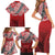 Malo e lelei Tonga Family Matching Short Sleeve Bodycon Dress and Hawaiian Shirt Ngatu Tokelau Feletoa Fata Traditional Polynesian Pattern