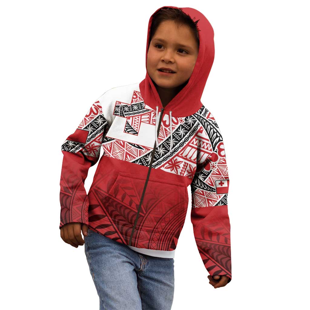 Malo e lelei Tonga Kid Hoodie Ngatu Tokelau Feletoa Fata Traditional Polynesian Pattern