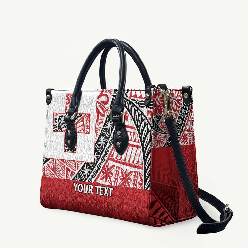 Malo e lelei Tonga Leather Bag Ngatu Tokelau Feletoa Fata Traditional Polynesian Pattern - Polynesian Pride
