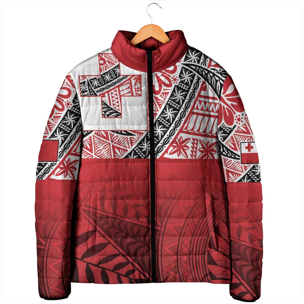 Malo e lelei Tonga Padded Jacket Ngatu Tokelau Feletoa Fata Traditional Polynesian Pattern - Polynesian Pride