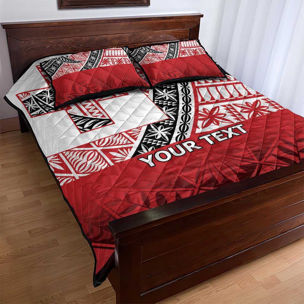 Malo e lelei Tonga Quilt Bed Set Ngatu Tokelau Feletoa Fata Traditional Polynesian Pattern