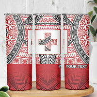 Malo e lelei Tonga Skinny Tumbler Ngatu Tokelau Feletoa Fata Traditional Polynesian Pattern