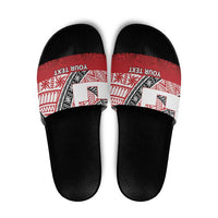 Malo e lelei Tonga Slide Sandals Ngatu Tokelau Feletoa Fata Traditional Polynesian Pattern - Polynesian Pride