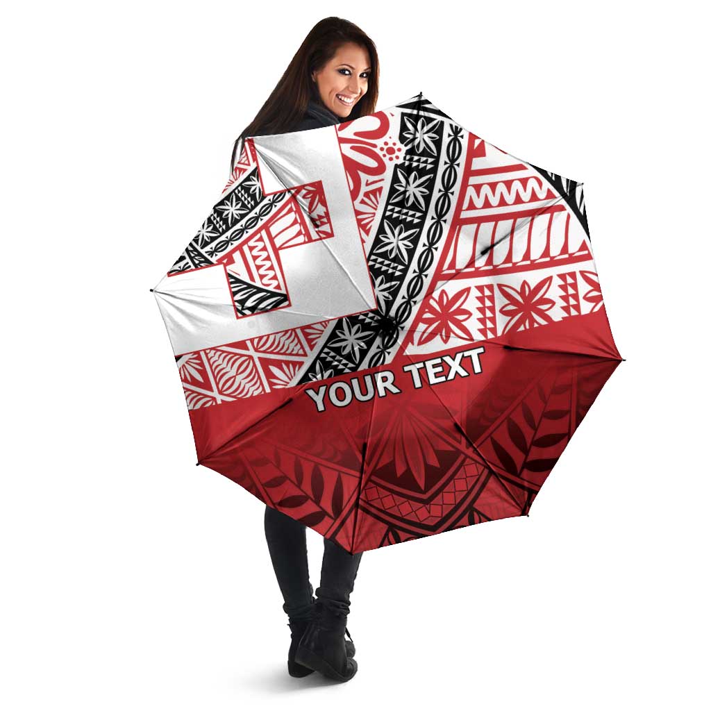 Malo e lelei Tonga Umbrella Ngatu Tokelau Feletoa Fata Traditional Polynesian Pattern - Polynesian Pride