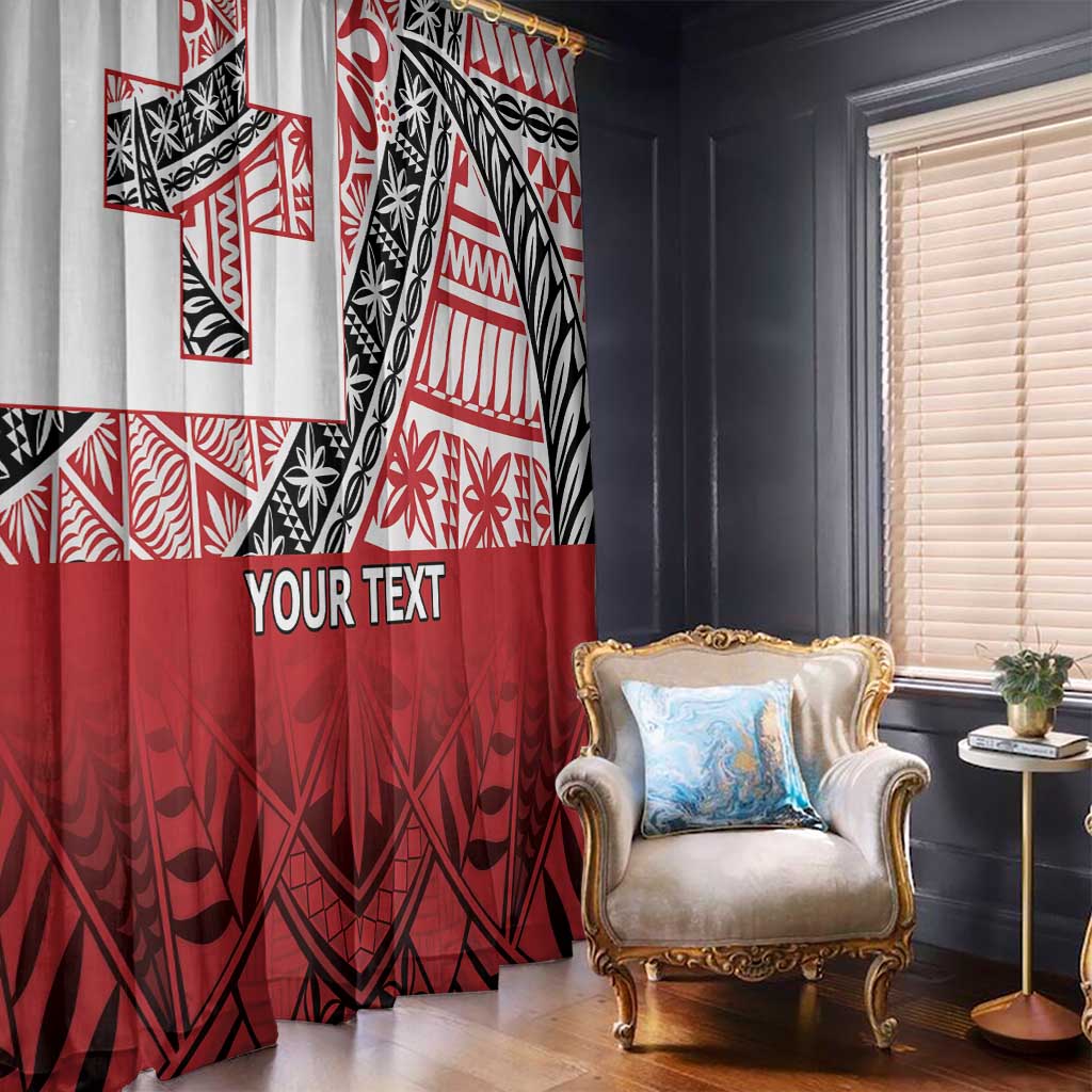 Malo e lelei Tonga Window Curtain Ngatu Tokelau Feletoa Fata Traditional Polynesian Pattern