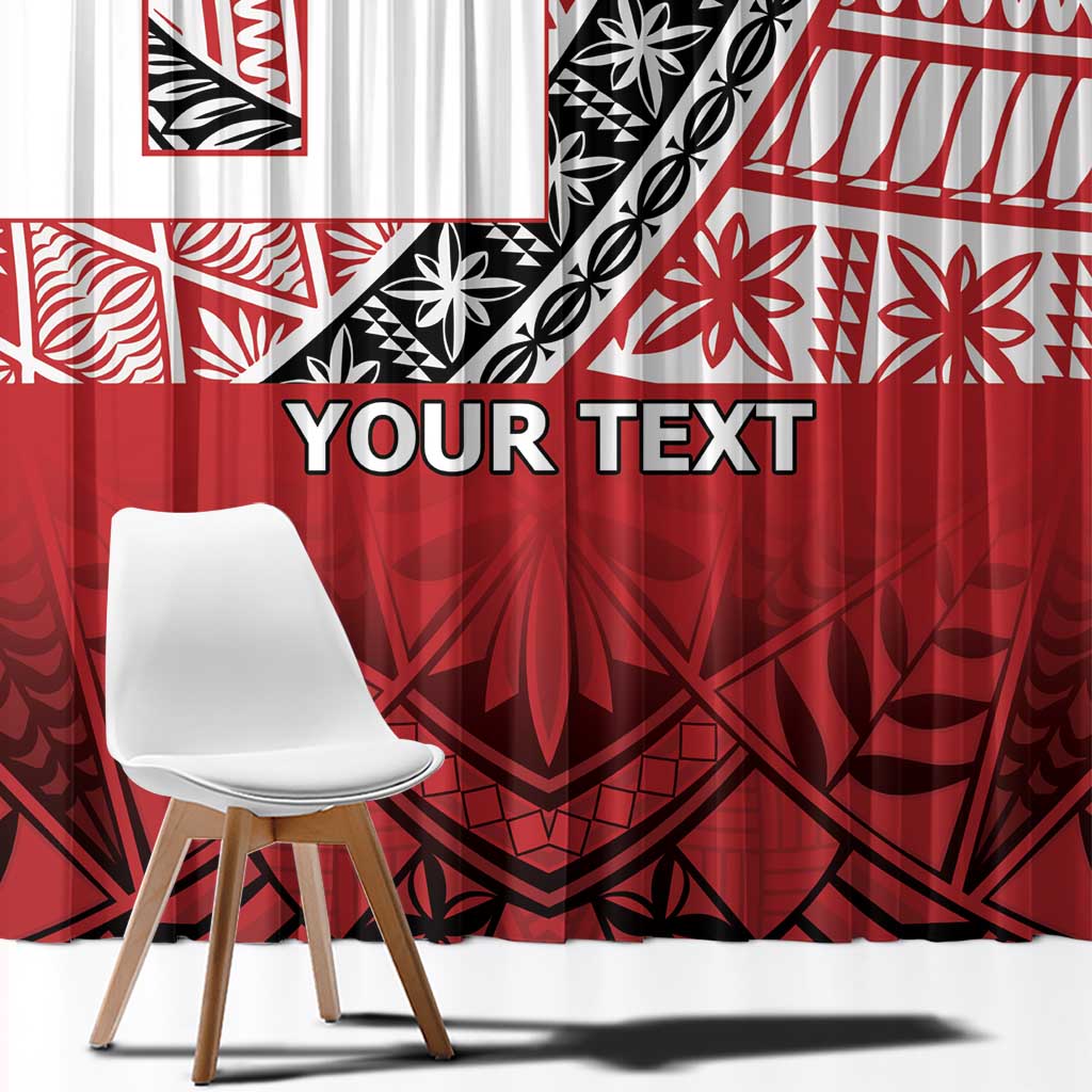 Malo e lelei Tonga Window Curtain Ngatu Tokelau Feletoa Fata Traditional Polynesian Pattern