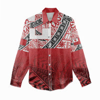 Malo e lelei Tonga Women Casual Shirt Ngatu Tokelau Feletoa Fata Traditional Polynesian Pattern