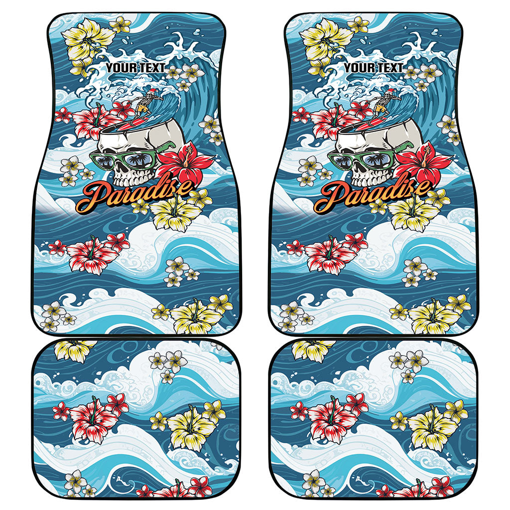 Hawaii Santa Skeleton Surfing Personalized Car Mats Mele Kalikimaka i Iulai!