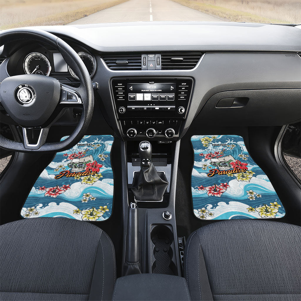 Hawaii Santa Skeleton Surfing Personalized Car Mats Mele Kalikimaka i Iulai!