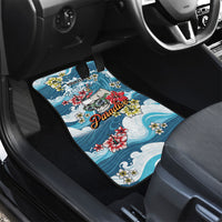Hawaii Santa Skeleton Surfing Personalized Car Mats Mele Kalikimaka i Iulai!