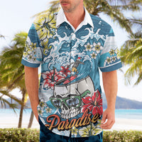 Hawaii Santa Skeleton Surfing Personalized Hawaiian Shirt Mele Kalikimaka i Iulai! LT9 - Polynesian Pride