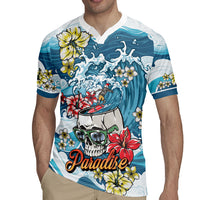 Hawaii Santa Skeleton Surfing Personalized Rugby Jersey Mele Kalikimaka i Iulai! LT9 - Polynesian Pride