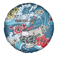 Hawaii Santa Skeleton Surfing Personalized Spare Tire Cover Mele Kalikimaka i Iulai! LT9 - Polynesian Pride
