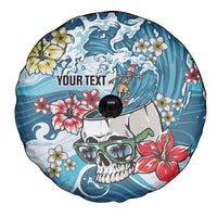 Hawaii Santa Skeleton Surfing Personalized Spare Tire Cover Mele Kalikimaka i Iulai! LT9 - Polynesian Pride