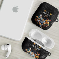 Custom Rugby Southern Hemisphere AirPods Case Argentina AUNZ South Africa Mascot Black - Polynesian Pride