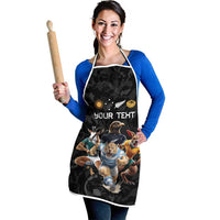 Custom Rugby Southern Hemisphere Apron Argentina AUNZ South Africa Mascot Black - Polynesian Pride