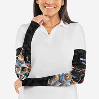 Custom Rugby Southern Hemisphere Arm Sleeves Argentina AUNZ South Africa Mascot Black - Polynesian Pride