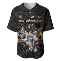 Custom Rugby Southern Hemisphere Baseball Jersey Argentina AUNZ South Africa Mascot Black LT9 Black - Polynesian Pride
