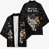 Custom Rugby Southern Hemisphere Kimono Argentina AUNZ South Africa Mascot Black - Polynesian Pride