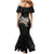 Custom Rugby Southern Hemisphere Mermaid Dress Argentina AUNZ South Africa Mascot Black - Polynesian Pride