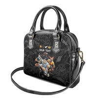 Custom Rugby Southern Hemisphere Shoulder Handbag Argentina AUNZ South Africa Mascot Black - Polynesian Pride