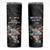 Custom Rugby Southern Hemisphere Skinny Tumbler Argentina AUNZ South Africa Mascot Black - Polynesian Pride