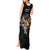 Custom Rugby Southern Hemisphere Tank Maxi Dress Argentina AUNZ South Africa Mascot Black - Polynesian Pride