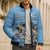Custom Rugby Southern Hemisphere Bomber Puffer Jacket Argentina AUNZ South Africa Mascot Blue - Polynesian Pride