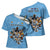Custom Rugby Southern Hemisphere Cross Shoulder Shirt Argentina AUNZ South Africa Mascot Blue - Polynesian Pride