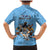 Custom Rugby Southern Hemisphere Family Matching Mermaid Dress and Hawaiian Shirt Argentina AUNZ South Africa Mascot Blue - Polynesian Pride