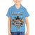 Custom Rugby Southern Hemisphere Family Matching Short Sleeve Bodycon Dress and Hawaiian Shirt Argentina AUNZ South Africa Mascot Blue - Polynesian Pride