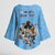 Custom Rugby Southern Hemisphere Kimono Sleeve Blouse Argentina AUNZ South Africa Mascot Blue - Polynesian Pride