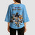 Custom Rugby Southern Hemisphere Kimono Sleeve Blouse Argentina AUNZ South Africa Mascot Blue - Polynesian Pride