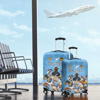 Custom Rugby Southern Hemisphere Luggage Cover Argentina AUNZ South Africa Mascot Blue - Polynesian Pride