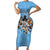Custom Rugby Southern Hemisphere Short Sleeve Bodycon Dress Argentina AUNZ South Africa Mascot Blue - Polynesian Pride