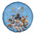 Custom Rugby Southern Hemisphere Spare Tire Cover Argentina AUNZ South Africa Mascot Blue - Polynesian Pride