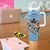 Custom Rugby Southern Hemisphere Tumbler With Handle Argentina AUNZ South Africa Mascot Blue - Polynesian Pride