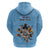 Custom Rugby Southern Hemisphere Zip Hoodie Argentina AUNZ South Africa Mascot Blue - Polynesian Pride