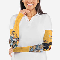 Custom Rugby Southern Hemisphere Arm Sleeves Argentina AUNZ South Africa Mascot Gold - Polynesian Pride