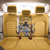 Custom Rugby Southern Hemisphere Back Car Seat Cover Argentina AUNZ South Africa Mascot Gold - Polynesian Pride