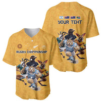 Custom Rugby Southern Hemisphere Baseball Jersey Argentina AUNZ South Africa Mascot Gold - Polynesian Pride