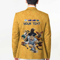 Custom Rugby Southern Hemisphere Blazer Argentina AUNZ South Africa Mascot Gold - Polynesian Pride