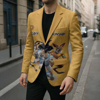 Custom Rugby Southern Hemisphere Blazer Argentina AUNZ South Africa Mascot Gold - Polynesian Pride